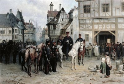 General Blucher (1742-1819) con los cosacos en Bautzen, 1885 de Bogdan Willewalde